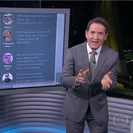 Carlos Tramontina lê críticas dos telespectadores no "SPTV" - Reprodução/TV Globo - Reprodução/TV Globo