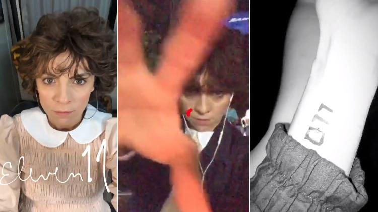 Renata Gaspar se veste como Eleven em paródia de "Stranger Things" para o "Tá no Ar" - Montagem/Reprodução/Instagram - Montagem/Reprodução/Instagram