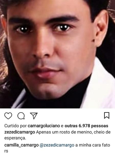 Zezé Di Camargo publica foto "novinho" e filha compara - Reprodução/Instagram/zezedicamargo - Reprodução/Instagram/zezedicamargo