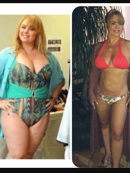 A ex-paquita Ana Paula Almeida, a Pituxita, faz antes e depois de perder 7kg - Reprodução/Instagram