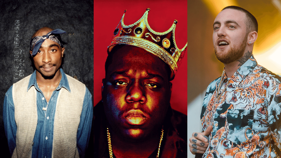 Tupac, B.I.G. e Mac Miller estão entre as mortes precoces do rap - Reprodução