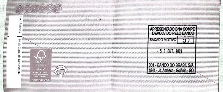 Cheque de Clara* foi devolvido em 31 de outubro de 2024, enquanto ainda se relacionavam Cheque de Clara* foi devolvido em 31 de outubro de 2024, enquanto ainda se relacionavam