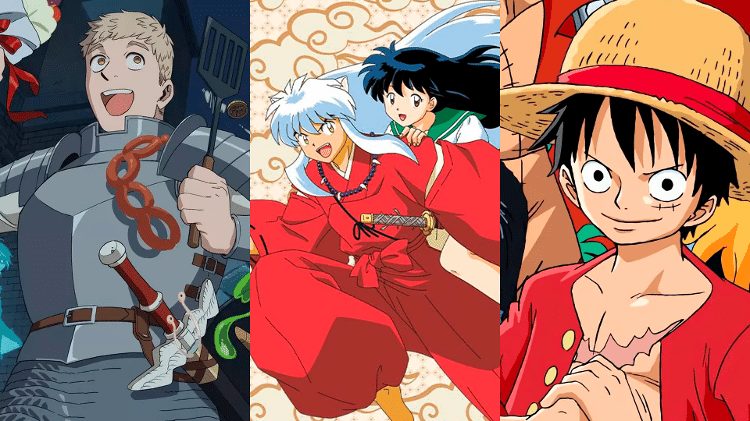 Animes 'Dungeon Meshi', 'InuYasha' e 'One Piece' Animes 'Dungeon Meshi', 'InuYasha' e 'One Piece'