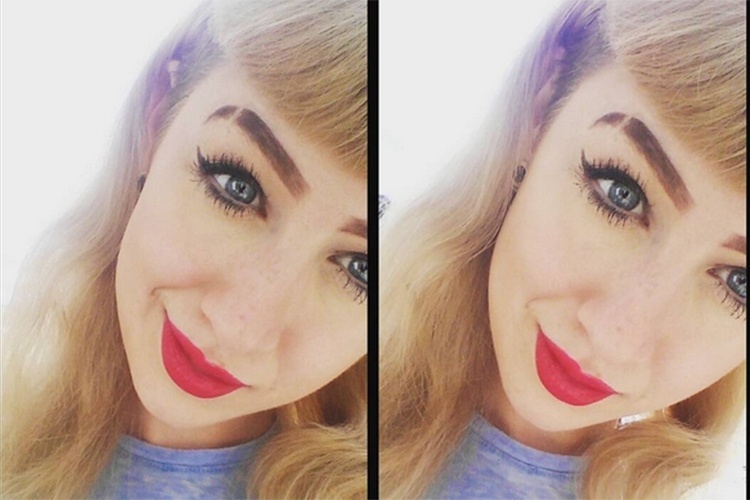 Sobrancelhas com fendas - Reprodução/Instagram/@sweetsweetelizabeth