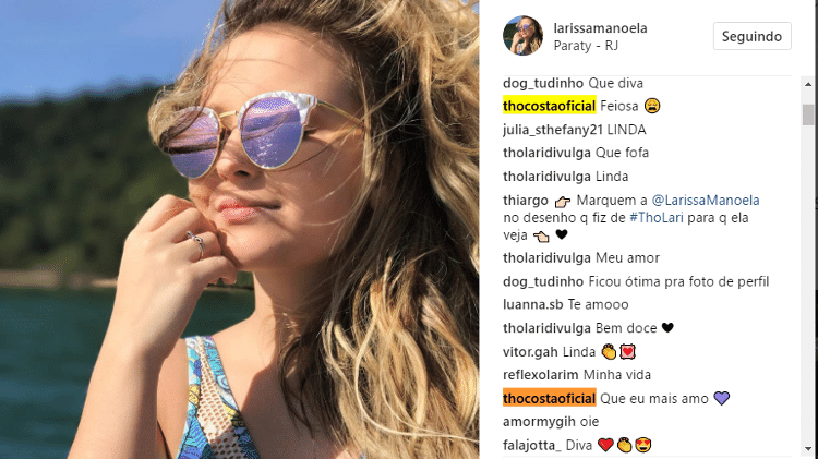 Thomaz brinca com Larissa - Reprodução/Instagram - Reprodução/Instagram