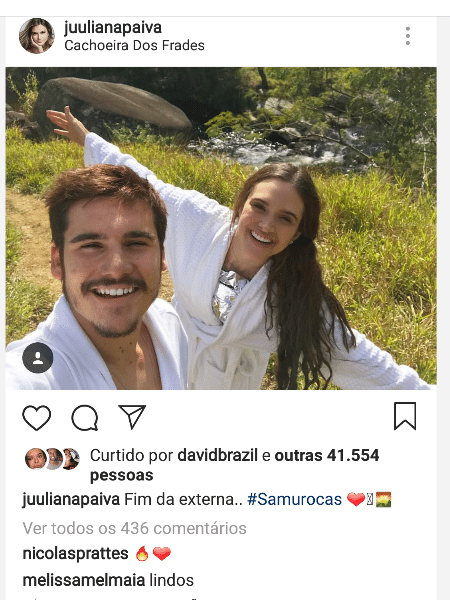 Nicolas Prattes e Juliana Paiva - Reprodução/Instagram