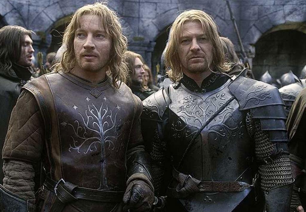 David Wen­ham e Sean Bean em cena na saga "O Senhor dos Anéis" - Reprodução