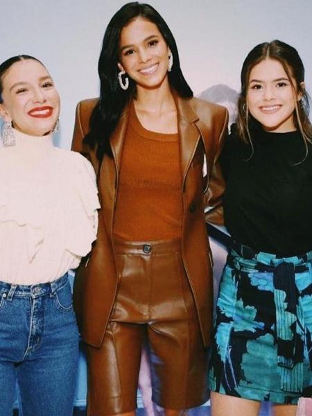 Priscila Alcântara, Bruna Marquezine e Maísa em pré-estreia de filme de Bruna - Reprodução/Instagram