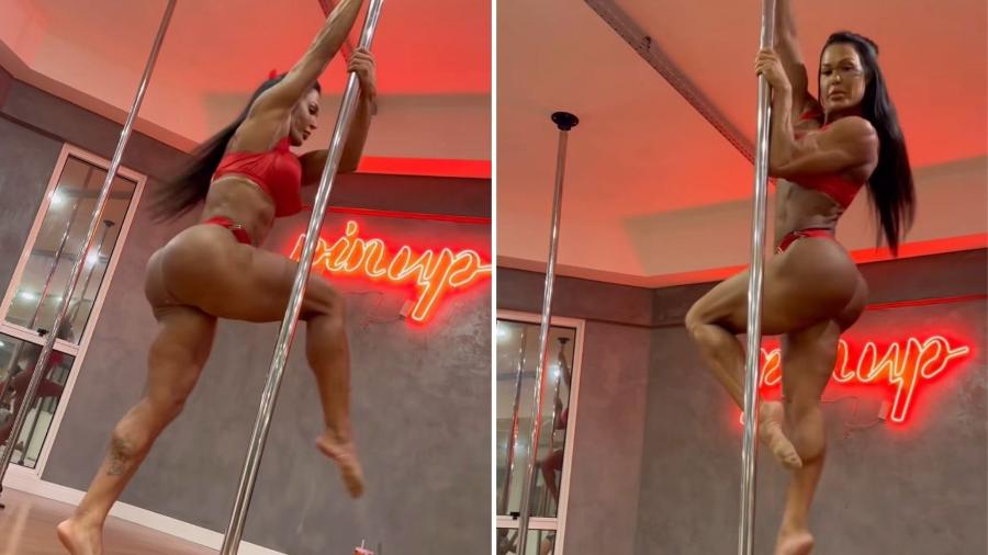 Gracyanne Barbosa mostra sua aula de pole dance - Reprodução/Instagram