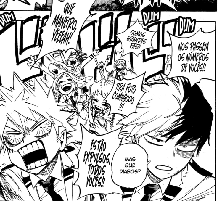 Bakugo e Todoroki são tietados por alunos novos no mangá de "My Hero Academia"