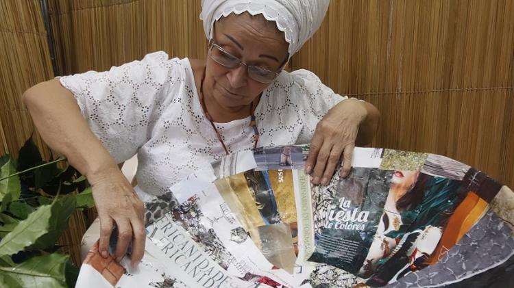 Mametu Nangetu, do terreiro Mansu Nangetu, confecciona um alguidar sustentável, usado para fazer oferendas aos inquices (divindades semelhantes aos orixás) Mametu Nangetu, do terreiro Mansu Nangetu, confecciona um alguidar sustentável, usado para fazer oferendas aos inquices (divindades semelhantes aos orixás)