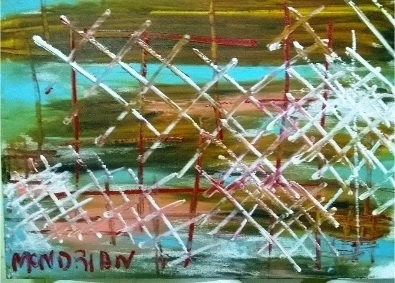 Obra do médium Giovanni D' Andrea, atribuída a Mondrian - Tenda Espírita Irmãos Do Oriente/Reprodução