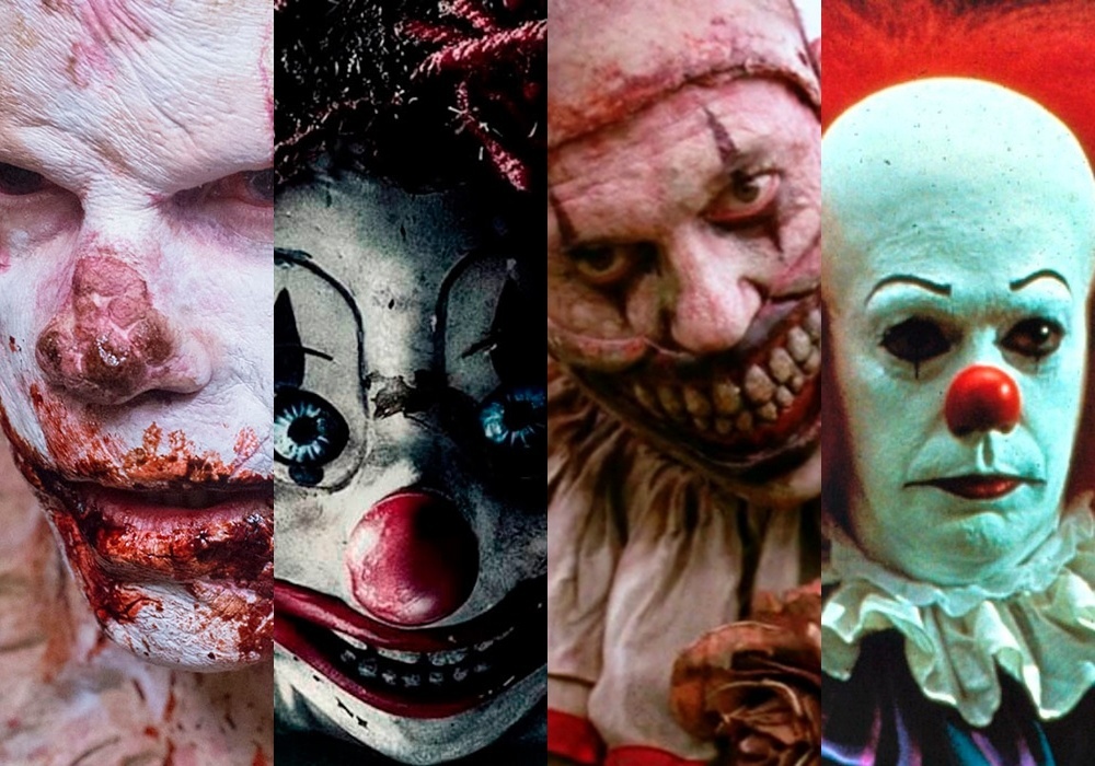 Cenas dos filmes "Clown" (2014), "Poltergeist: O Fenômeno" (2015), da série "História de Horror Americana" (2011) e do filme "It: Uma Obra Prima do Medo" (1990) - Reprodução/Montagem