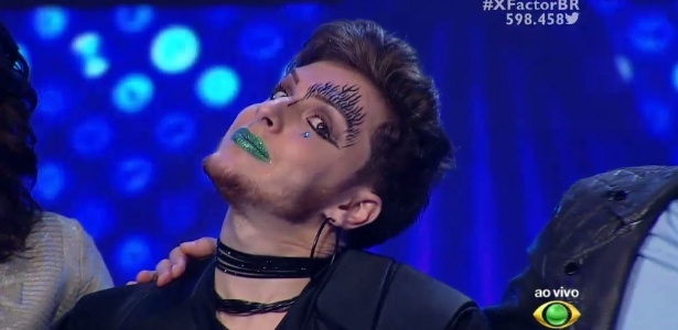 Diego Martins, eliminado na madrugada desta quinta do "X Factor", na TV Bandeirantes - Reprodução
