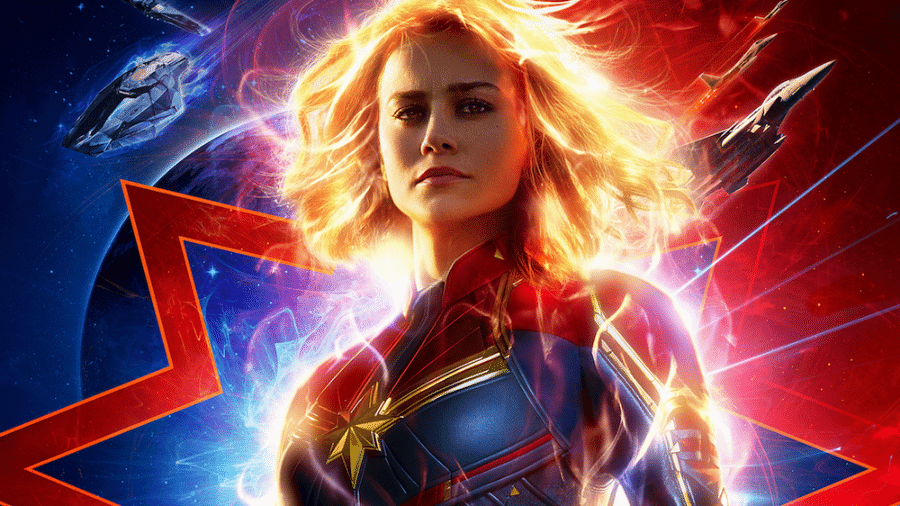 Brie Larson em pôster de "Capitã Marvel" - Reprodução