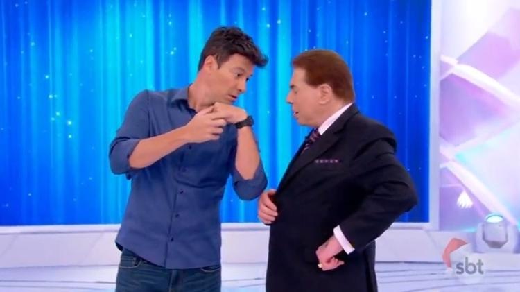 Rodrigo Faro Sílvio Santos - Reprodução/SBT - Reprodução/SBT