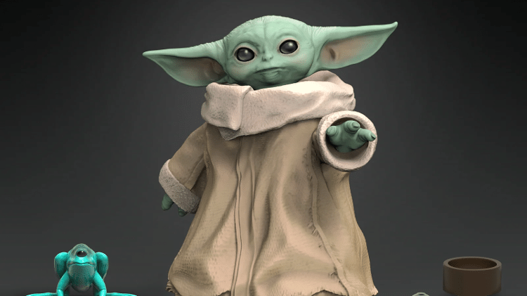 Boneco Baby Yoda Grande - RioMar Aracaju Online