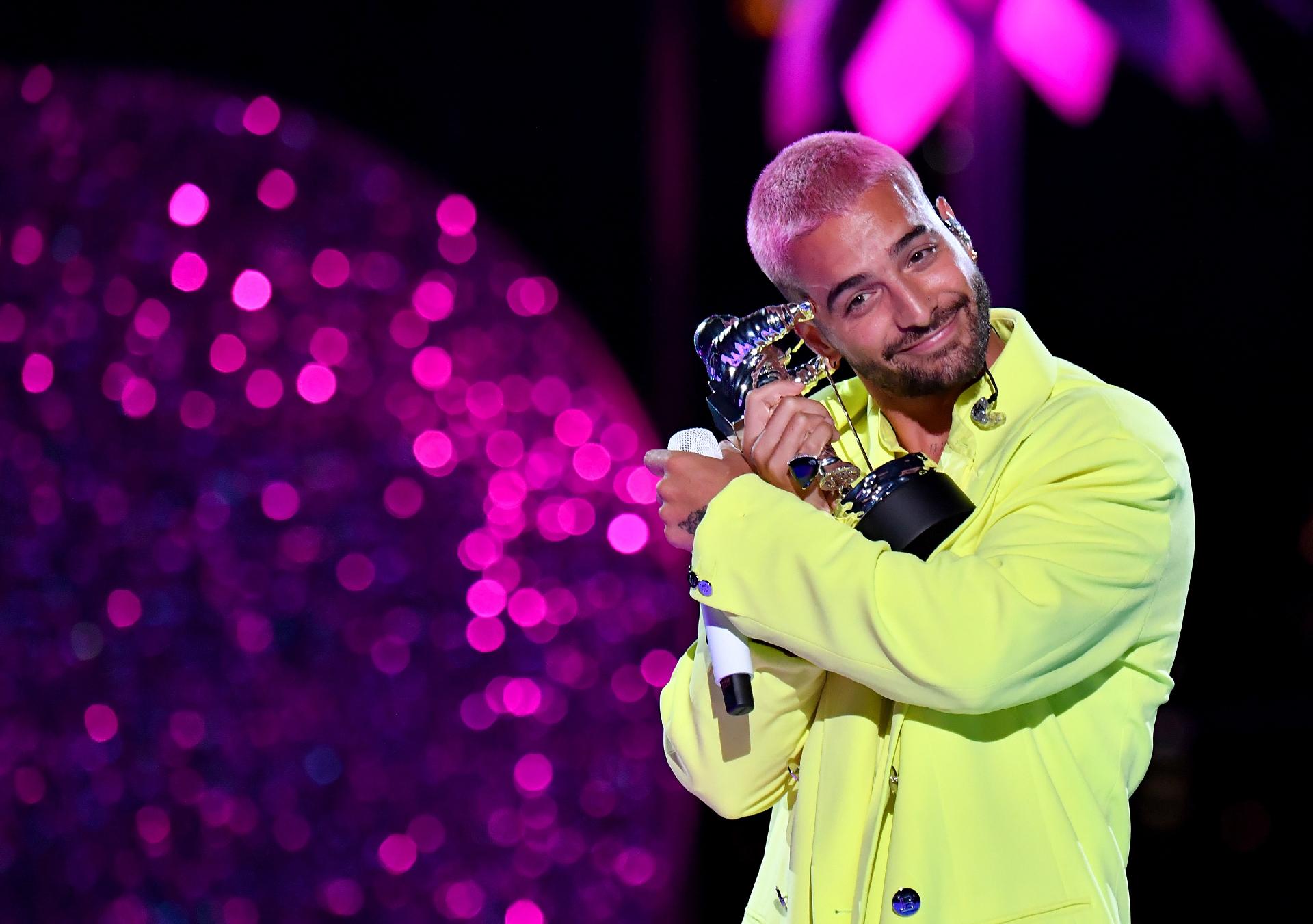 Maluma recebe o prêmio de Melhor Clipe Latino o 2020 MTV Video Music - Jeff Kravitz/MTV VMAs 2020/Getty Images for MTV