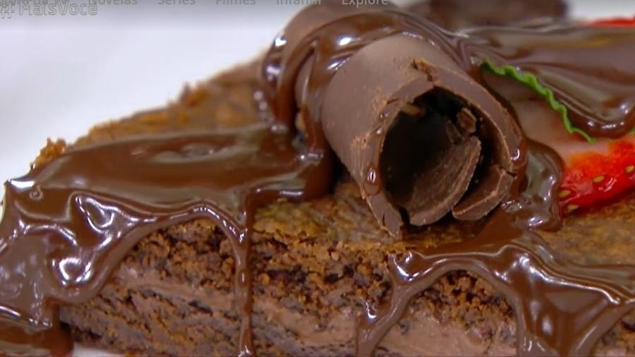 Torta de biscoito feita por Ana Maria Braga - Reprodução/TV Globo