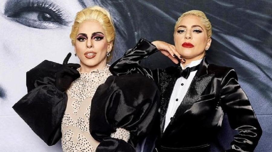 A drag queen Penelopy Jean ao lado de Lady Gaga, de quem faz cover há mais de dez anos - Reprodução/Instagram