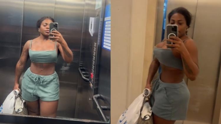Jojo Todynho mostra barriga trincada antes de treino Jojo Todynho mostra barriga trincada antes de treino