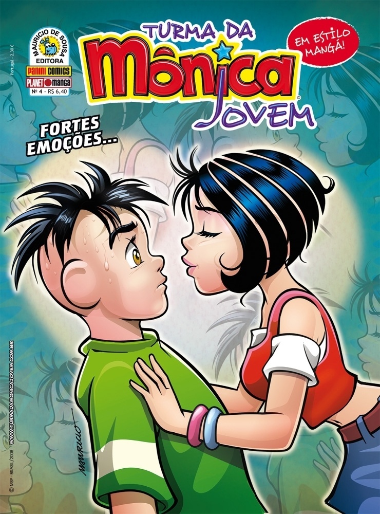Capa da edição número 4 que mostrou o primeiro beijo entre Cebolinha e Mônica - Reprodução