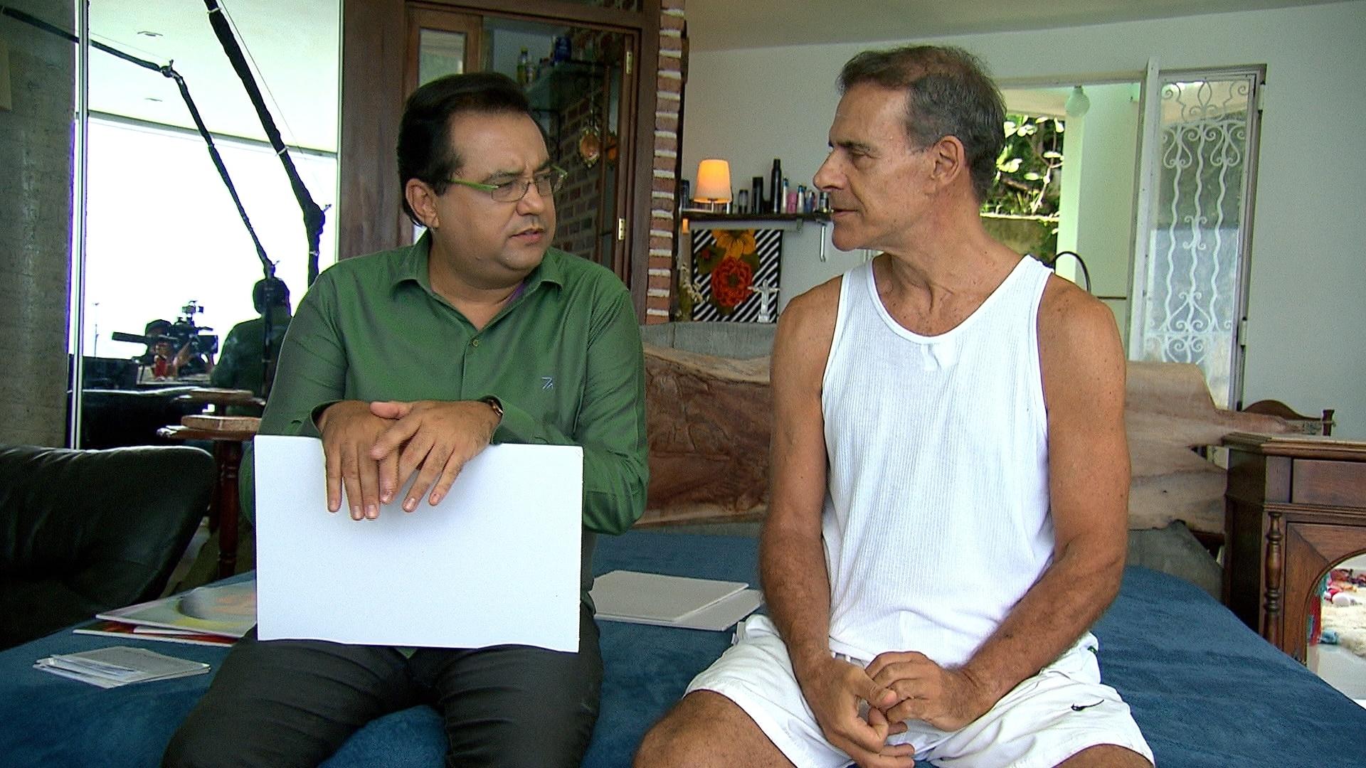 Mário Gomes dá sua primeira entrevista na televisão após ressurgir vendendo sanduíches na praia - Divulgação/RecordTV