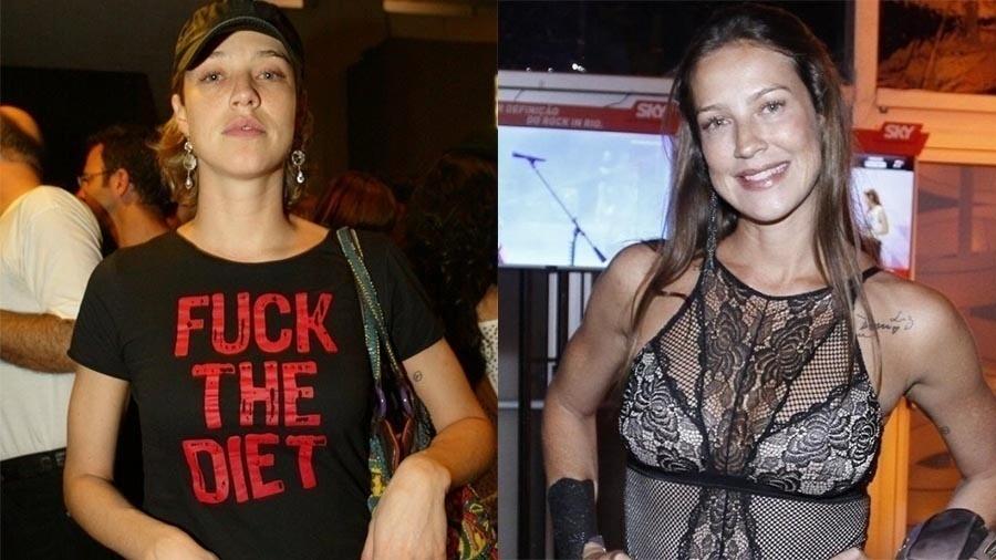 Na foto, a atriz em 2006, aos 30 anos e no Rock in Rio deste ano, aos 41 mais bonita e em forma. Piovani é mãe de três: Dom, 5 anos e dos gêmeos Bem e Liz, 2 anos, frutos do seu casamento com Pedro Scooby.  No ano passado, a atriz colocou silicone nos seios - Joao Sal/Folha Imagem e Ag.News