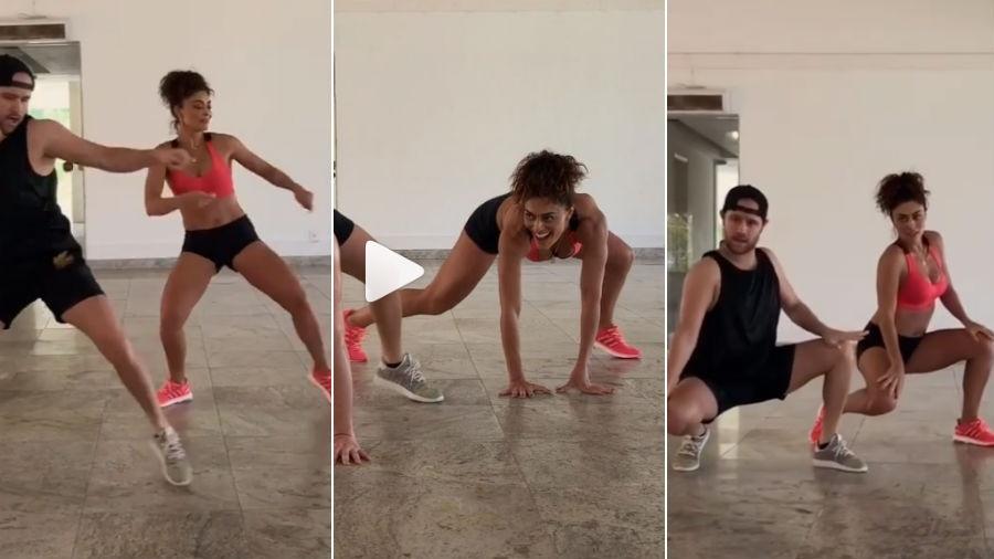 Justin Neto e Juliana Paes em aula de dança - Reprodução/Instagram