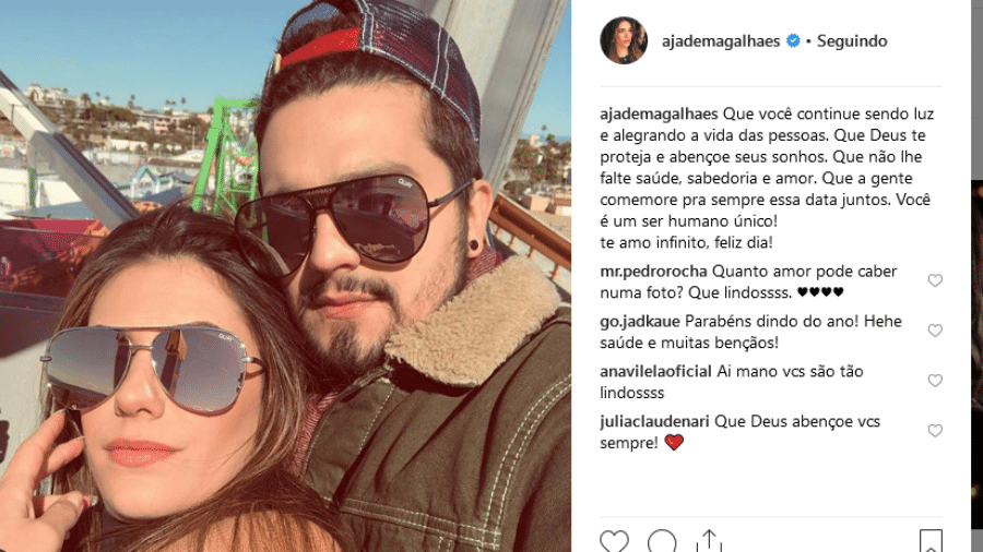Jade Magalhães e Luan Santana - Reprodução/Instagram