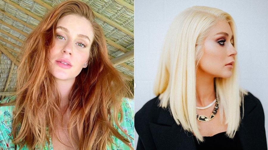 Marina Ruy Barbosa antes e depois de novo visual - Reprodução/Instagram