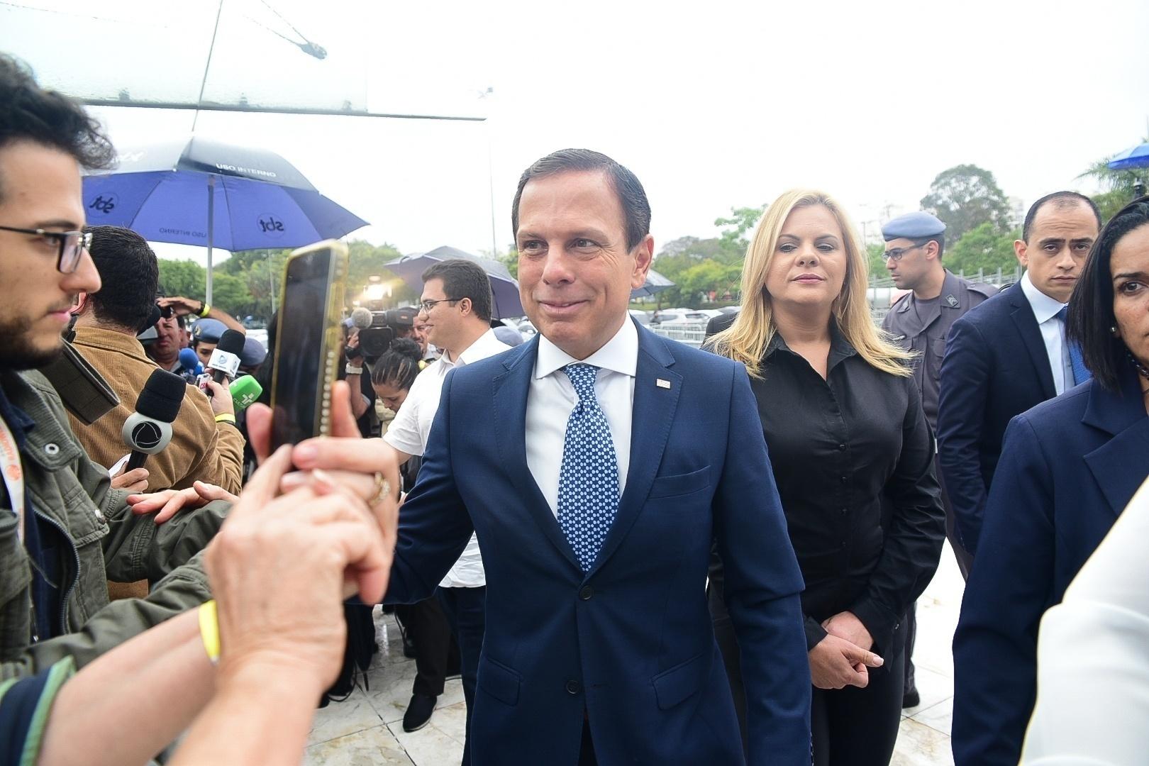 Governador de São Paulo, João Dória (PSDB) chega ao velório de Gugu Liberato - Leo Franco / AgNews