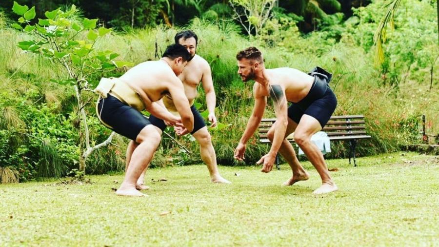Rodrigo Hilbert luta sumô para o Tempero de Família - Reprodução/ Instagram
