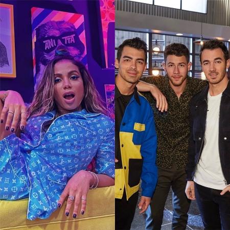 Anitta e Jonas Brothers - Reprodução / Instagram