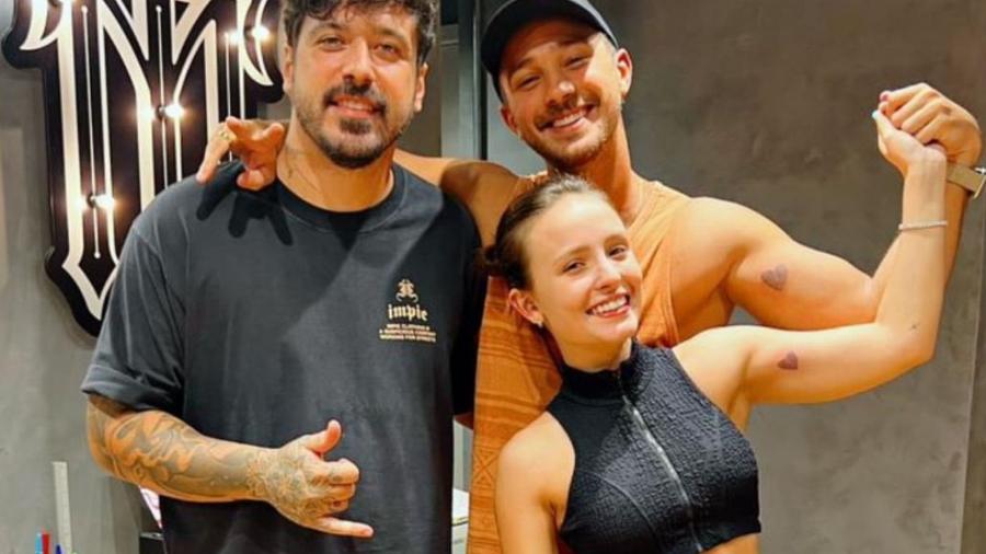 Larissa Manoela e André Frambach fazem tatuagem de coração juntos - Reprodução/Instagram