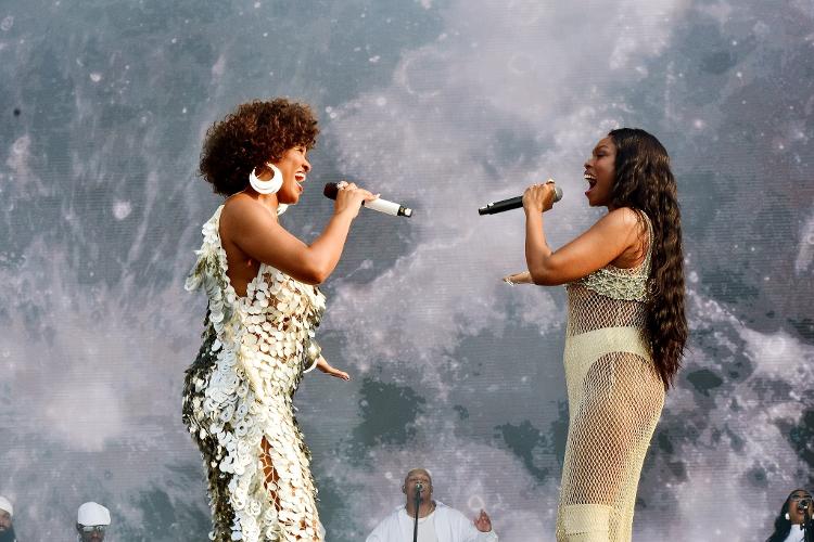 20.set.2024 - Luedji Luna canta com Tássia Reis na quinta noite de Rock in Rio