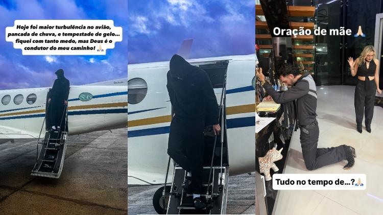 Luan Pereira detalha susto em avião com tempestade de gelo em voo Luan Pereira detalha susto em avião com tempestade de gelo em voo