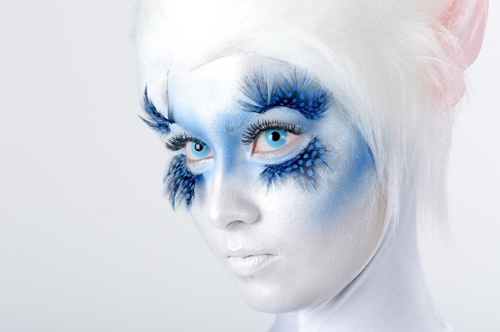 Detalhe da maquiagem da acrobata de "Polaris. Um Sonho de Natal". - Divulgação