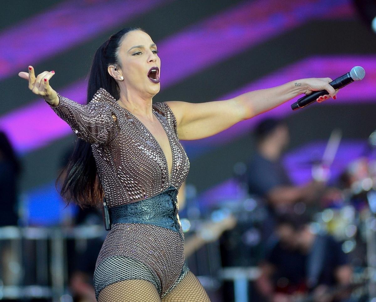 Ivete Sangalo se apresenta no primeiro dia de shows do Villa Mix Festival, em Goiânia - Francisco Cepeda/AgNews