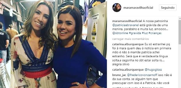 Mara posta foto e diz que Patrícia Abravanel está grávida de uma menina: "parabéns e muita luz" - Reprodução/Instagram/maramaravilhaoficial - Reprodução/Instagram/maramaravilhaoficial