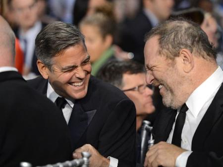 George Clooney e Harvey Weinstein - Reprodução