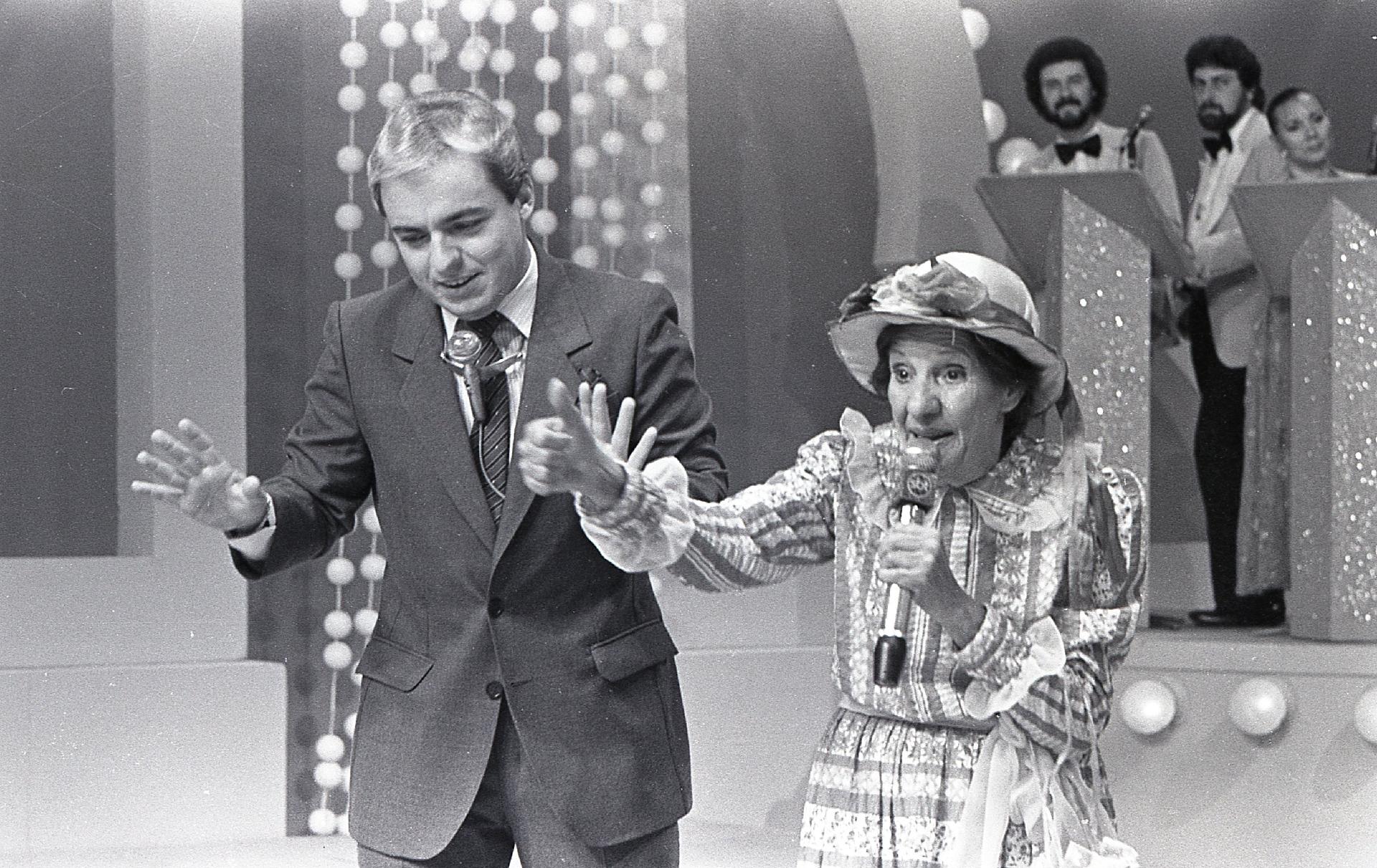 Gugu no "Viva a Noite" em 1984 - Dentinho Oliveira/SBT