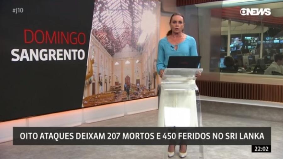 Leilane Neuberth faz plantão na Globo, mas reclama por perder segundo episódio de "GOT" - Reprodução/Globo News