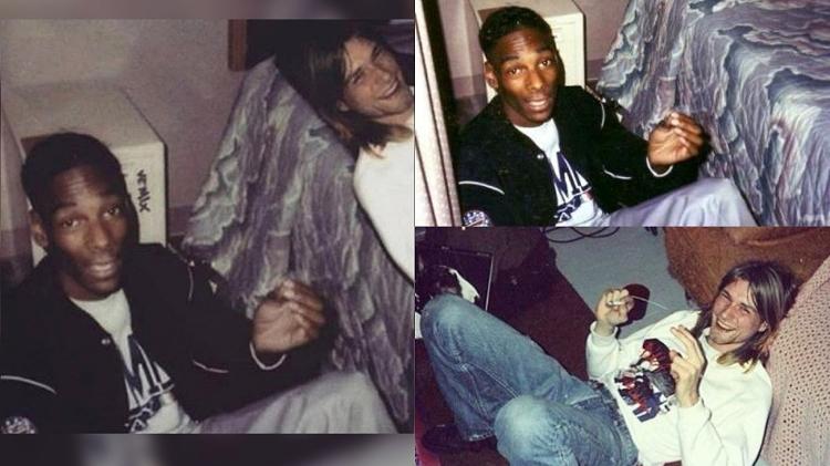 Montagem e origem das fotos de Snoop Dogg e Kurt Cobain - Reprodução - Reprodução