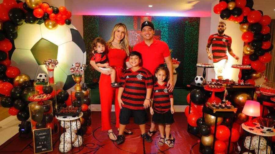 Filho de Wesley Safadão comemora aniversário com festa temática do Flamengo - Eunivan Silva/divulgação
