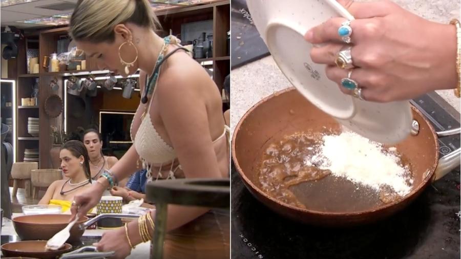 BBB 24: Yasmin prepara doce na cozinha da Xepa