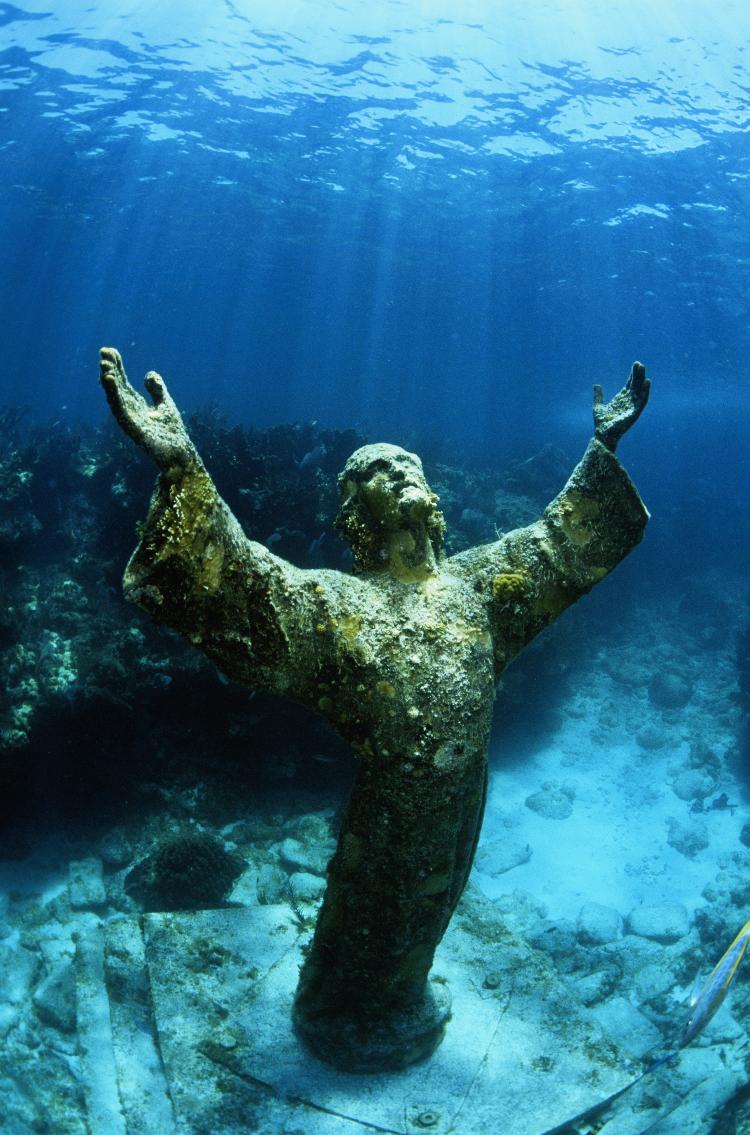 O 'Cristo do Abismo', atração de Key Largo, na Flórida
