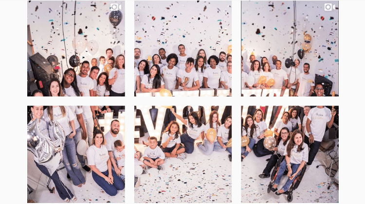 Mosaico no Instagram de Ivete mostra homenagem de sua equipe - Reprodução - Reprodução