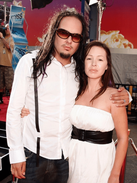 O vocalista do Korn, Jonathan Davis, e sua ex-mulher Deven Davis - GettyImage