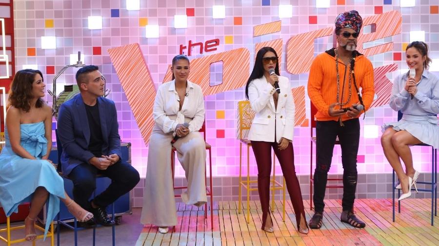 Simaria, Simone, Claudia Leitte, Brown, André Marques e Thalita Rebouças participaram do lançamento do  "The Voice Kids 4"  - Divulgação/TV Globo